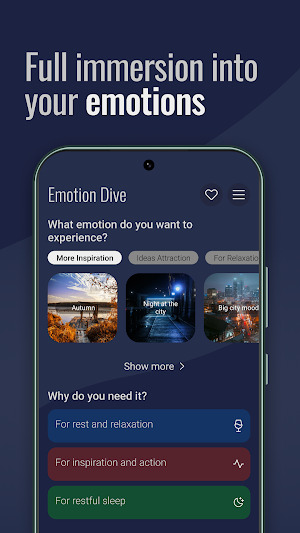 Emotion Dive - Swipe and Relax Screenshot 1
