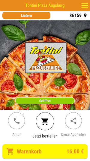 Tontini Pizza Augsburg Screenshot 0