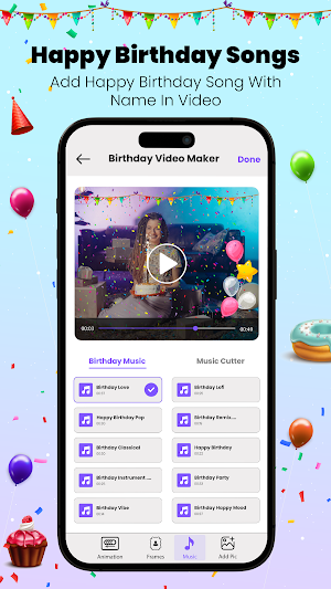 Happy Birthday Video Maker Screenshot 2