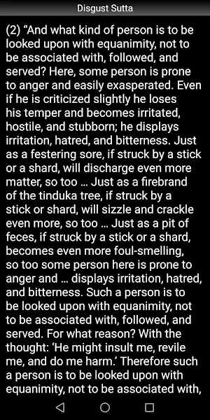 Disgust Sutta - Buddhism Screenshot 2