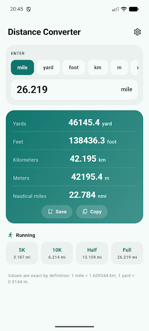 Distance Converter: Mile KM Screenshot 3