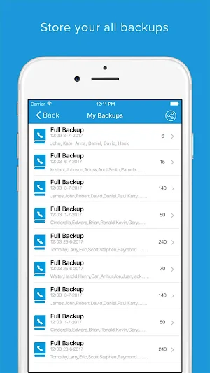 Contacts Backup - Contact Transfer & Recovery Screenshot 2