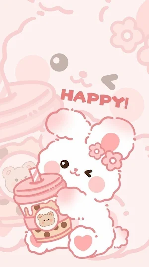 Kawaii Bunny Wallpaper Screenshot 0