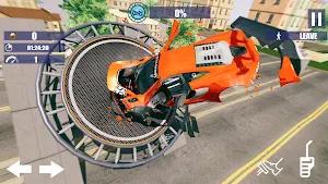 Trampoline Madness Crash - Beam Car Driving 3D Screenshot 3