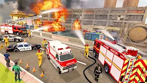 911 Fire Truck Games Simulator Screenshot 2