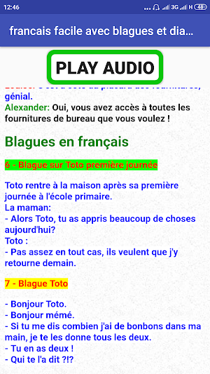 dialogues en français avec vocabulaires Screenshot 3