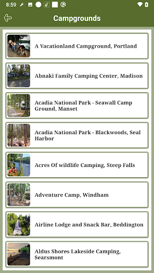 Maine State RV Parks & Campgrounds Screenshot 2