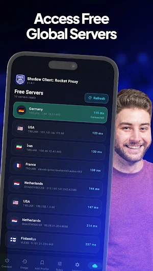 Shadow Client: Rocket Proxy Screenshot 1