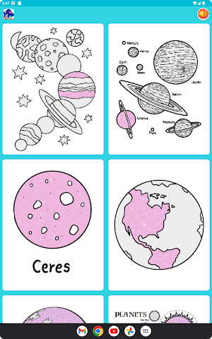 Planet and Galaxy Coloring Screenshot 1