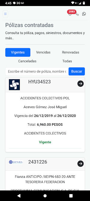 HH PÓLIZAS Screenshot 2