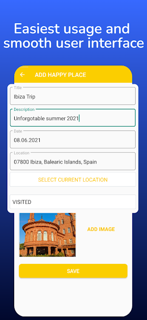 Visited Places : Been Map Screenshot 1