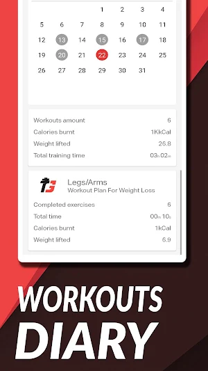 50 Workouts for GYM Screenshot 1