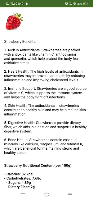 Fruits Nutrition Details Screenshot 3