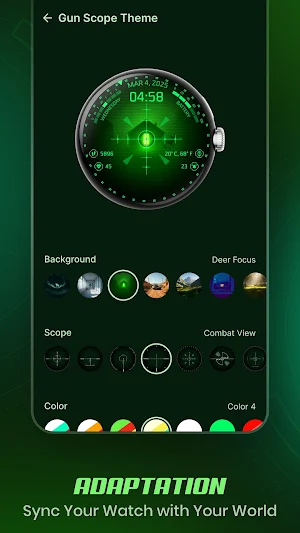 WF4U Gun Scope Theme Watchface Screenshot 2