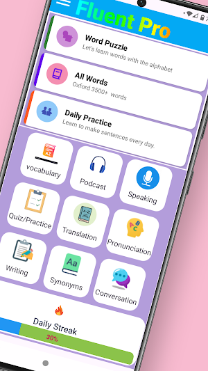 Fluent Pro: English Learning Screenshot 1