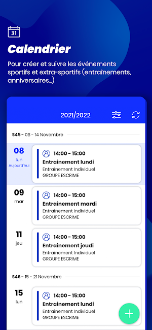 MyCoach by FFEscrime Screenshot 1