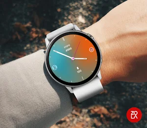 Pretty Blue Orange Watch Face Screenshot 2