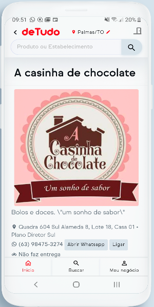 deTudo - Sua Loja Virtual com pedidos via WhatsApp Screenshot 1