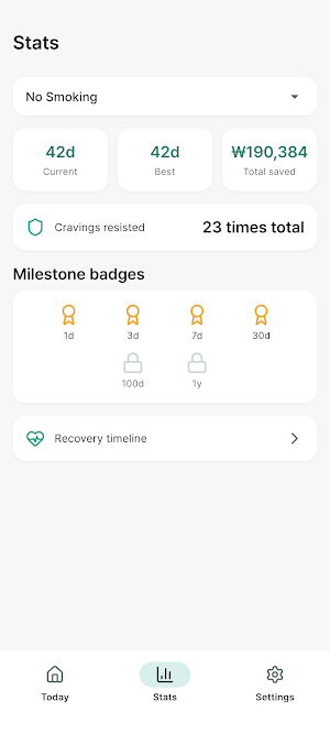 QuitDay: Quit Smoking & Drink Screenshot 2