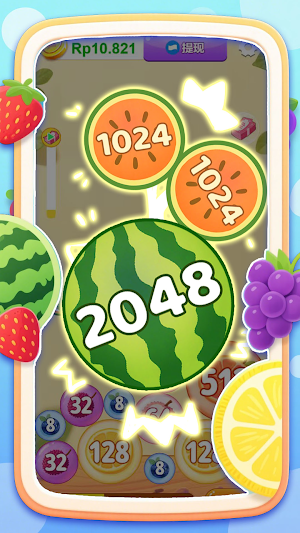 Lucky Watermelon Crush 2048 Screenshot 3