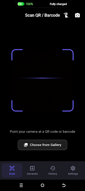 QR Scanner & Barcode Reader Screenshot 0