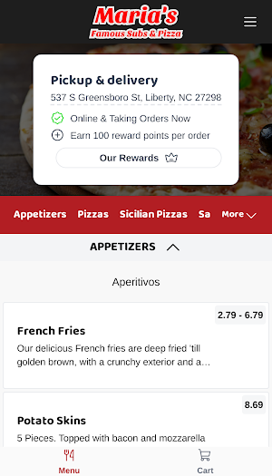 Marias Famous Subs & Pizza Screenshot 1