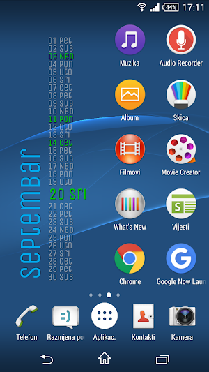Xperia Calendar Widget Screenshot 2