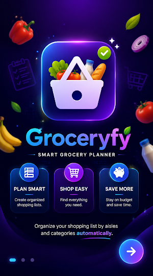 Groceryfy: AI Grocery List App Screenshot 1