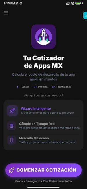 Tu Cotizador de Apps MX Screenshot 0