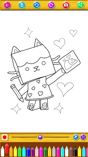 Gabbys Dollhouse Coloring Book Screenshot 1