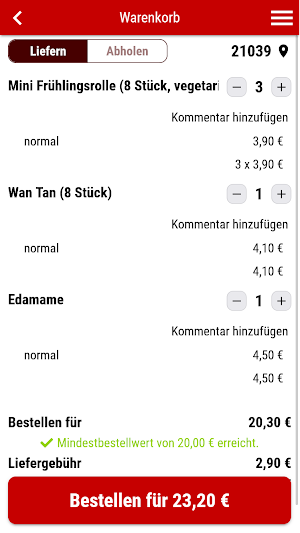 Sushi & Wok Geesthacht Screenshot 1