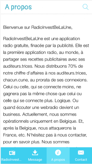 RadioInvest Be Screenshot 2