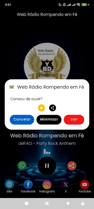 Web Rádio Rompendo em Fé Screenshot 3