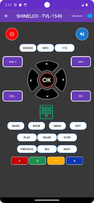 Remote for Shinelco Tv Screenshot 2