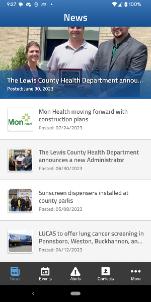 Lewis County WV Health Screenshot 1