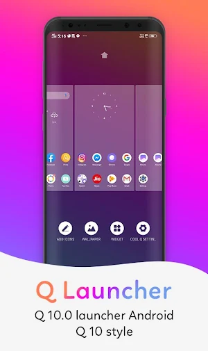 Q launcher 10 : Q 10 launcher for android Screenshot 3