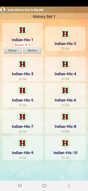 भारतीय इतिहास - मराठी Screenshot 1
