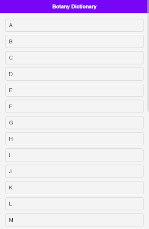 Botany Dictionary App Screenshot 0