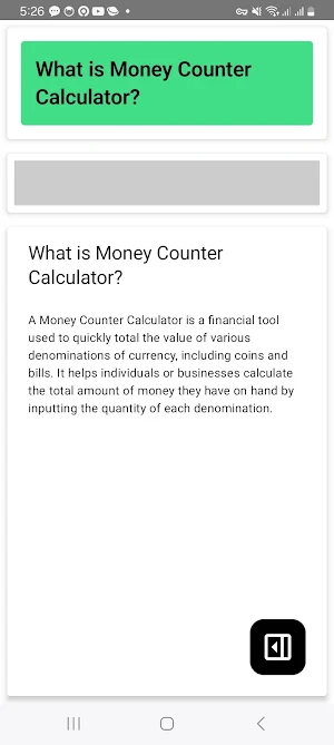 Money Counter Calculator Screenshot 1