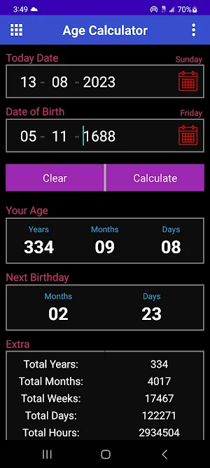 Age Calculator | Date of birth Screenshot 1