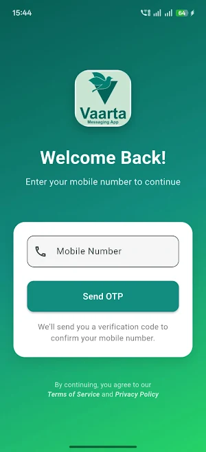 Vaarta Messaging App Screenshot 0