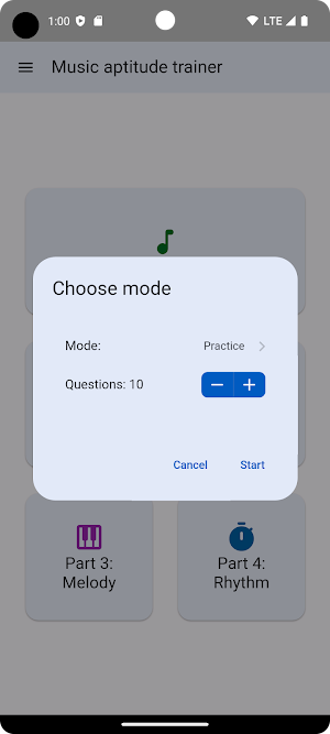 Music Aptitude Test Practice 2 Screenshot 1