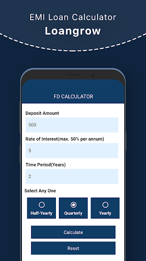 LoanGrow - EMI Loan Calculator Screenshot 2