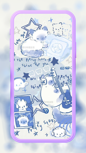 Cute Kawaii Wallpaper Live Screenshot 1