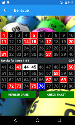 Bellevue Keno Screenshot 2