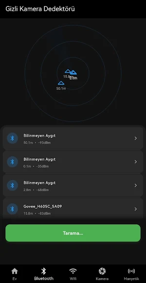 Gizli Kamera Tespit Dedektörü Screenshot 1