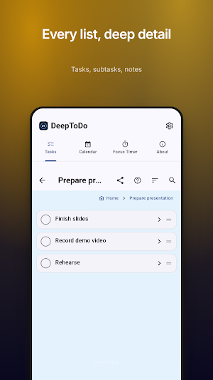 DeepToDo Screenshot 1