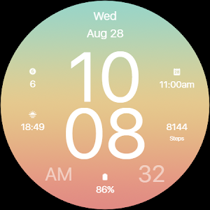 Gradient Heaven Watch Face Screenshot 3