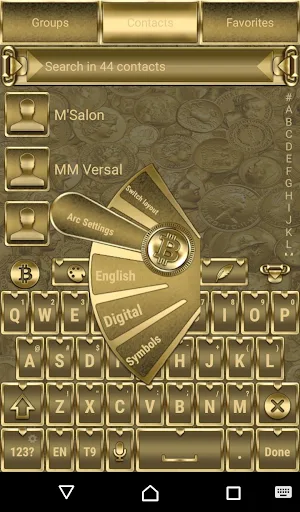Gold Lucky Charm Go Keyboard theme Screenshot 1