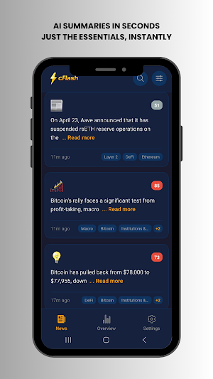 cFlash: Crypto, AI, Tech Hub Screenshot 0
